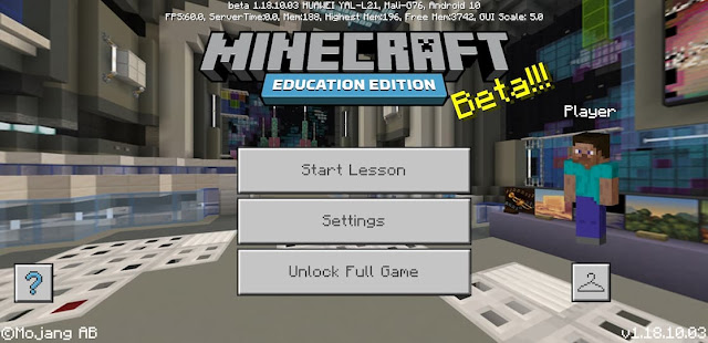 Minecraft Education Edition - interface