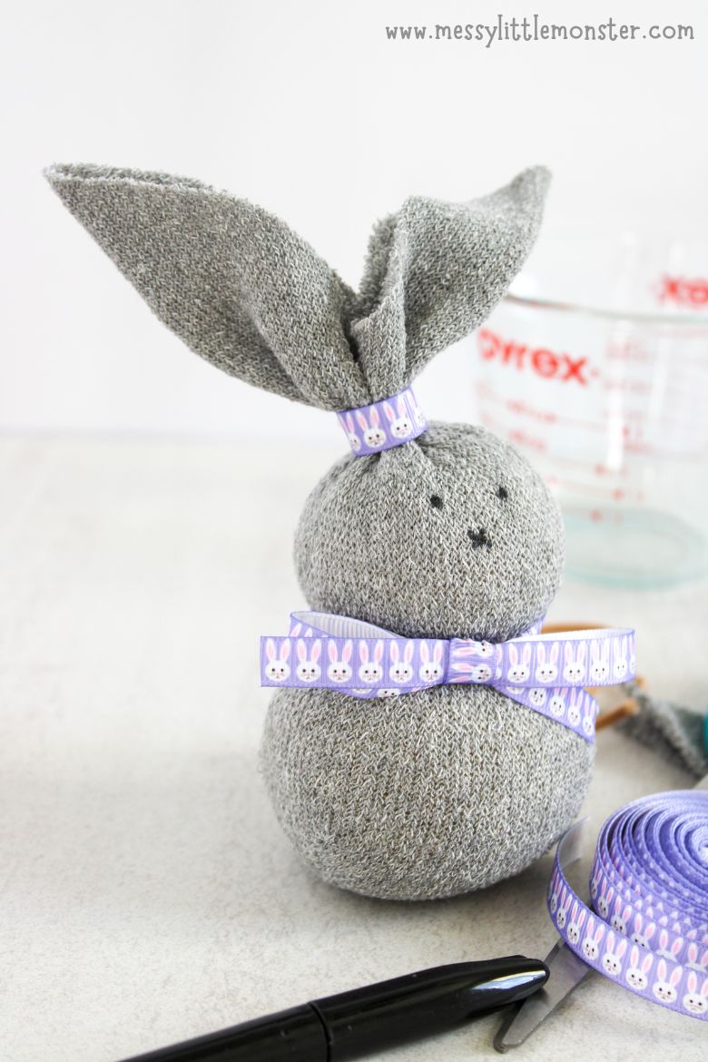 Easter sock bunny craft