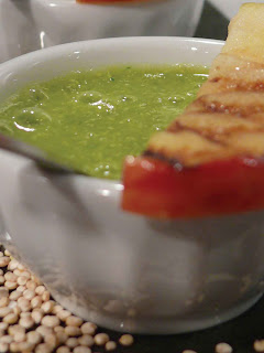 Quinoa Vichyssoise with grilled apple and mint