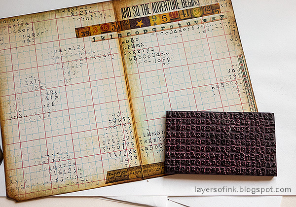 Layers of ink - Back to school mini-book tutorial by Anna-Karin Evaldsson.