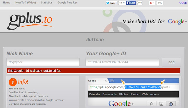 how to make google plus profile url is crazy