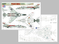 Tamiya 1/48 McDonnell Douglas F-4B Phantom II (61121) English Color Guide & Paint Conversion Chart