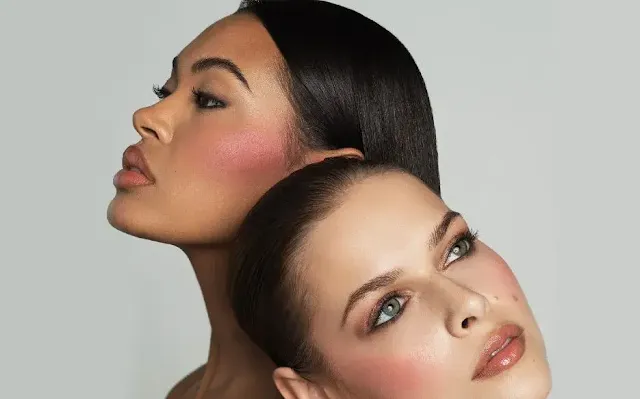 A Black Girl and a White Girl with Talc-free Makeups