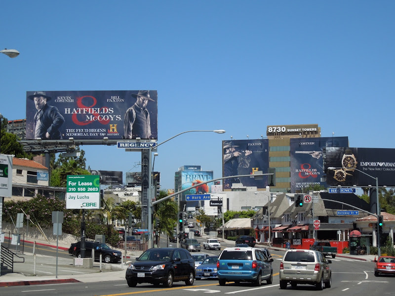 Hatfields McCoys History Channel billboards Sunset Strip
