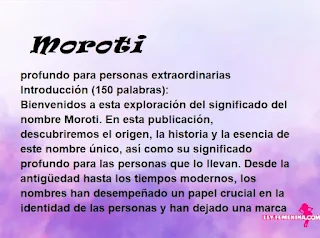 significado del nombre Moroti