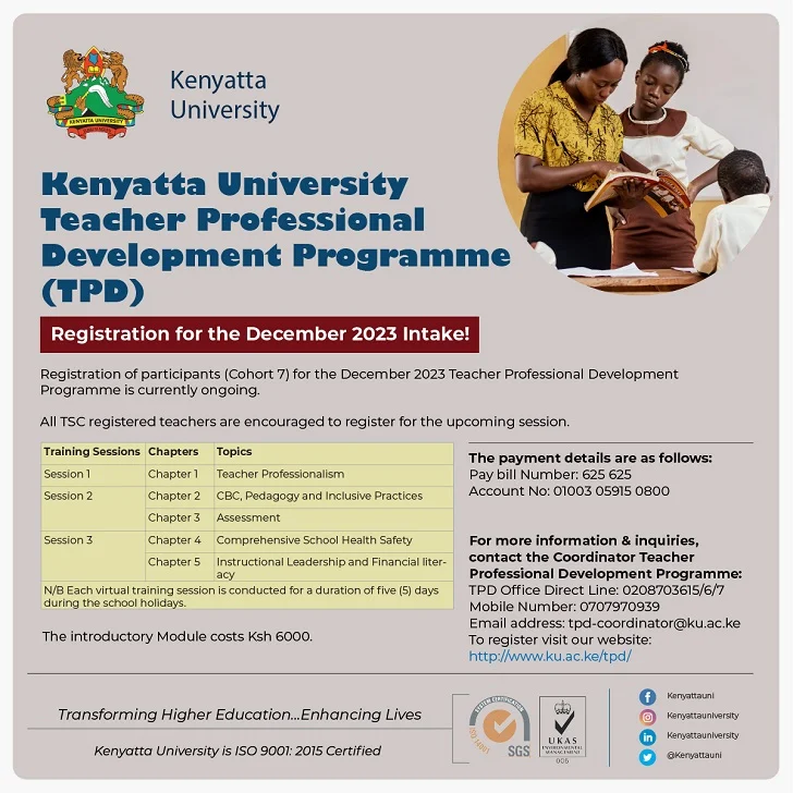 Teacher Professional Development (TPD) Programme Application at KU