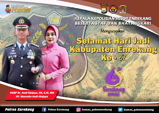HUT Enrekang Ke-61, Kapolres Enrekang Berikan Ucapan Selamat