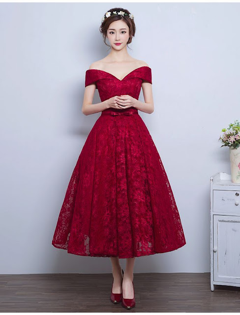 Red engagement dresses