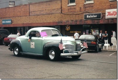 14 1941 Dodge Luxury Liner Coupe from the Cowlitz Old Time Car Club in the Rainier Days in the Park Parade on July 8, 2000 14 1941 Dodge Luxury Liner Coupe from the Cowlitz Old Time Car Club in the Rainier Days in the Park Parade on July 8, 2000