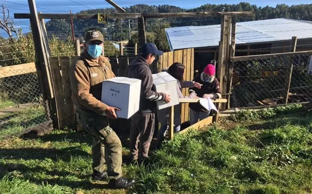 Alimentos para Chile llegó a San Juan de la Costa y Río Negro