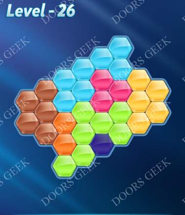 Block! Hexa Puzzle [7 Mania] Level 26 Solution, Cheats, Walkthrough for android, iphone, ipad, ipod