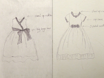 dress designs sketches. Easter Dress Sketches