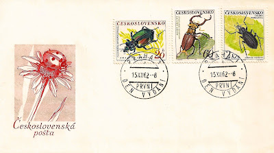 FDC "Les insectes" - Tchécoslovaquie 1962