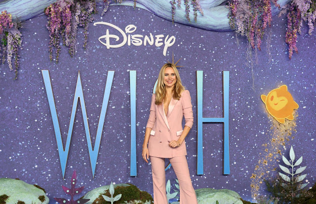 Kimberley Garner Braless Best Red Carpet dresses at Disney's Wish Premieres in London