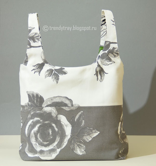Текстильная сумка с розами