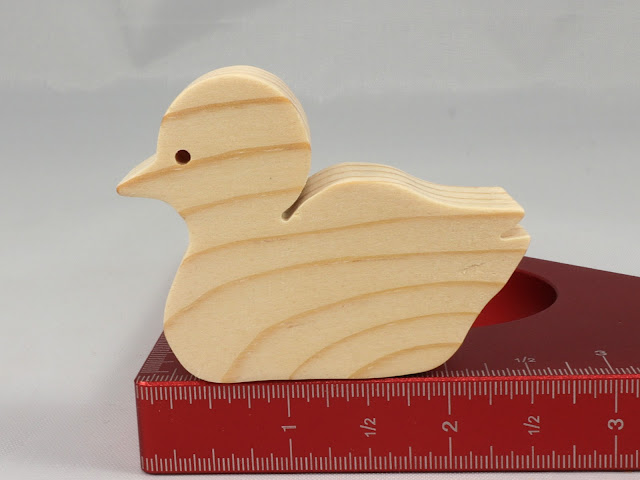 Wood Duck Cutout Handmade Unfinished, Unpainted, Freestanding, Stackable, Paintable, from the Itty-Bitty Animal Collection