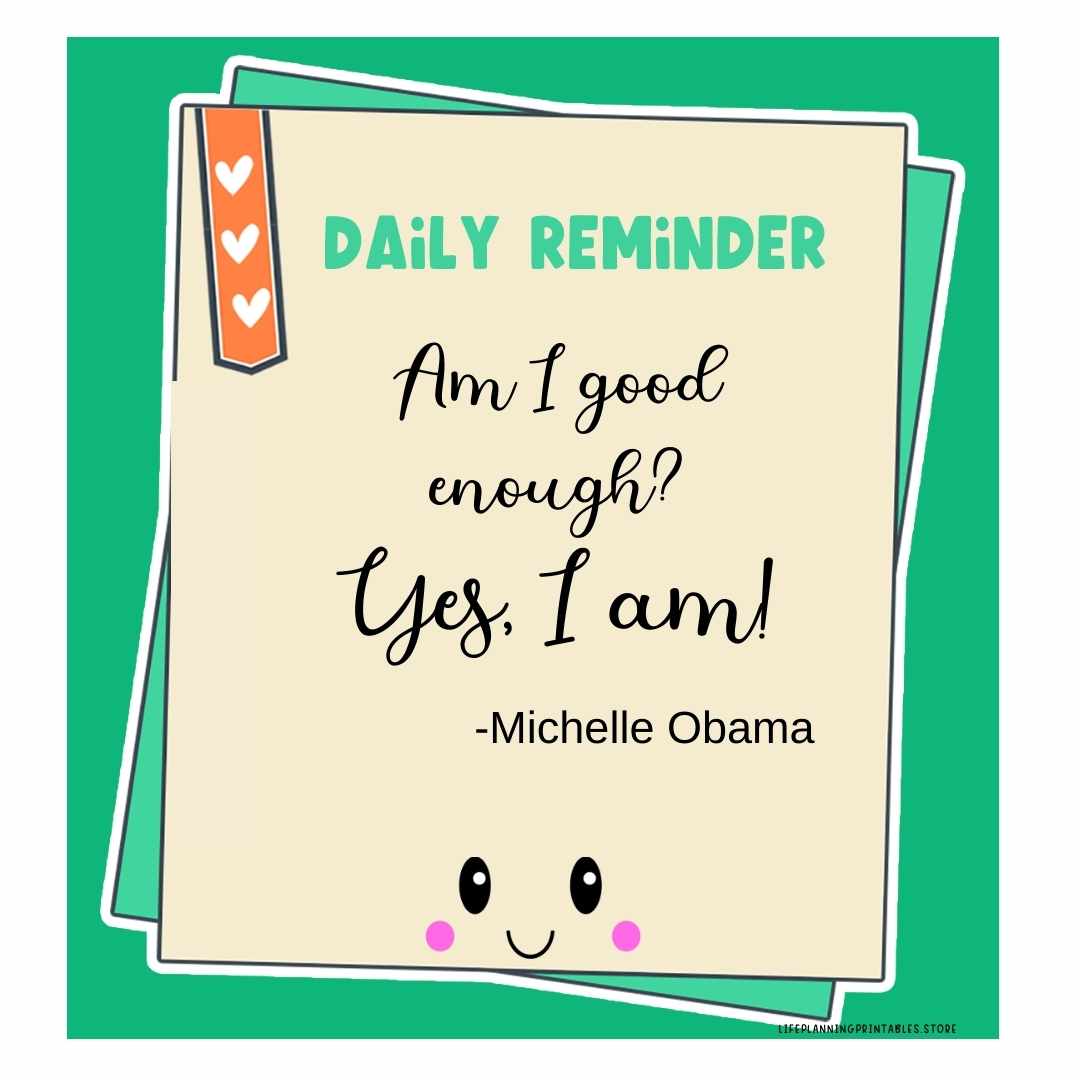 Looking for positive affirmations to get you motivated? Download these printable reminder note