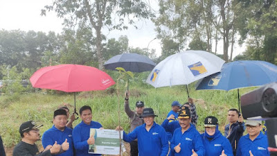 Menuju Kota Batam Hijau dan Asri 2022, BP Batam Menanam 12.000 Pohon Jati Emas 