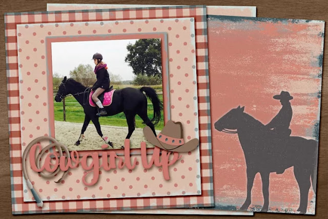 cowgirl scrapbook page