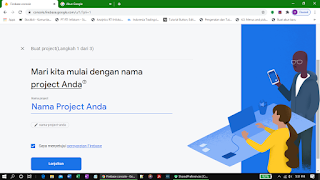 Konfigurasi nama project untuk Firebase