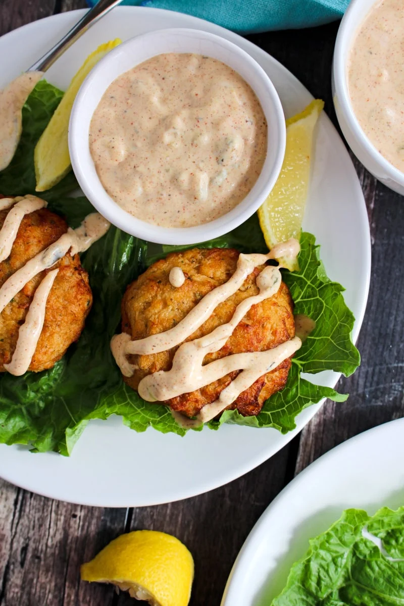 This 5 Minute Remoulade recipe is a bold, flavorful, easy to make topper for your crab cakes or fried seafood. It's better than a restaurant sauce! #remoulade #seafoodsauce