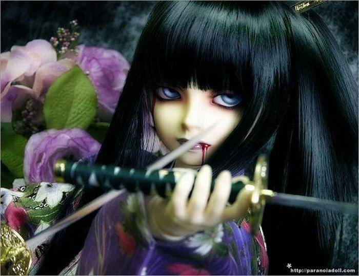 Cool and scary dolls in the Gothic style