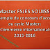 Exemple de concours d'accès au cycle Master: "Commerce international" FSJES Souissi