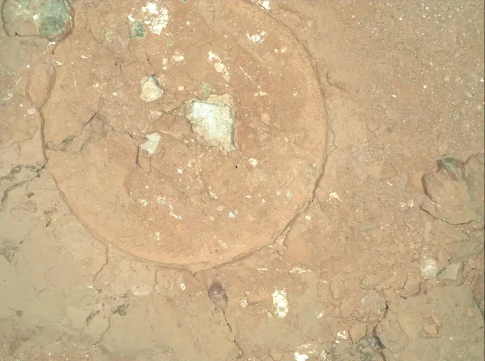 Rover Perseverance encontra estranhas manchas verdes em Marte.