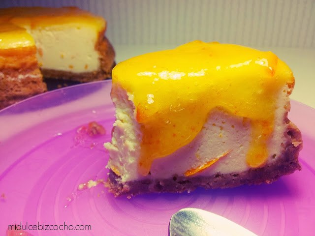 tarta de queso y naranja