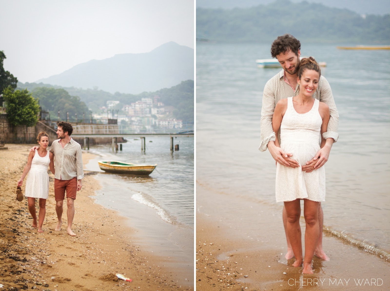couple walking on the beach, fun, fresh, precious moment, sha ha beach hongkong photography session