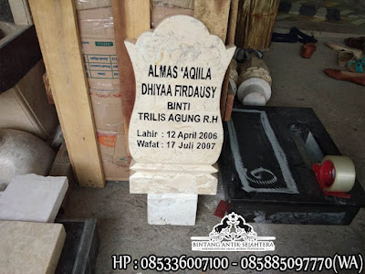 Jual Nisan Kuburan Marmer, Nisan Makam Muslim, Harga Nisan Marmer Murah