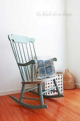 Chalk painted rocking chair.