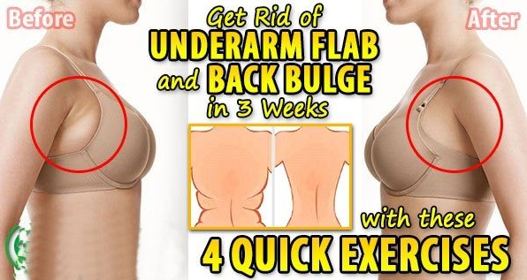 Get Rid Of The Back Fat And Underarm Flab With These 4 Quick Exercises!