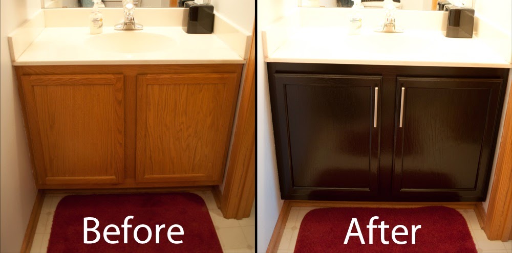 The DIY Helpers : How To Stain Kitchen Cabinets