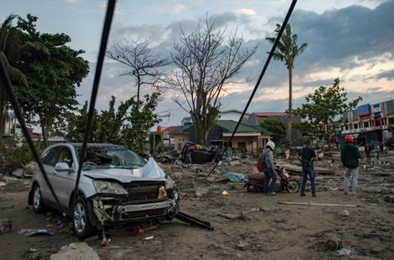 Citra Satelit Gambarkan Dampak Parah Tsunami  di Kota Palu 