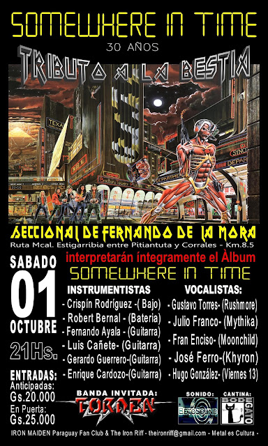 Somewhere In Time 30 Años - Tributo a la Bestia - Tributo a Iron Maiden 2016