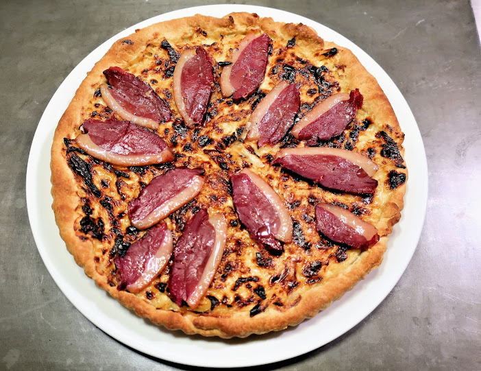 tarte aux oignons, oignons doux de Cévennes, magret