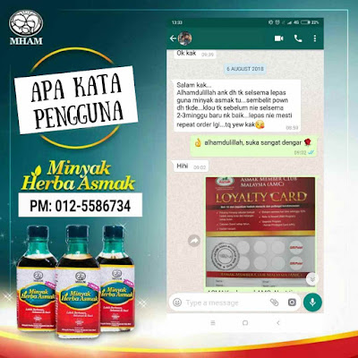 Testimoni Minyak Herba Asmak