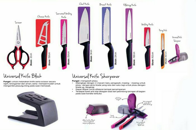 universal knife set tupperware