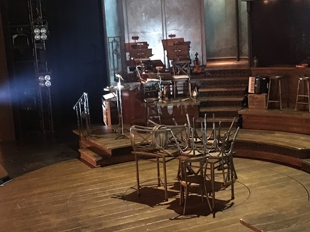 Hadestown Broadway Set Tables Musical