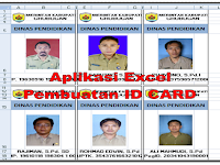 Aplikasi Pembuatan ID Card Papan Nama Guru daan Karyawan Format Excel