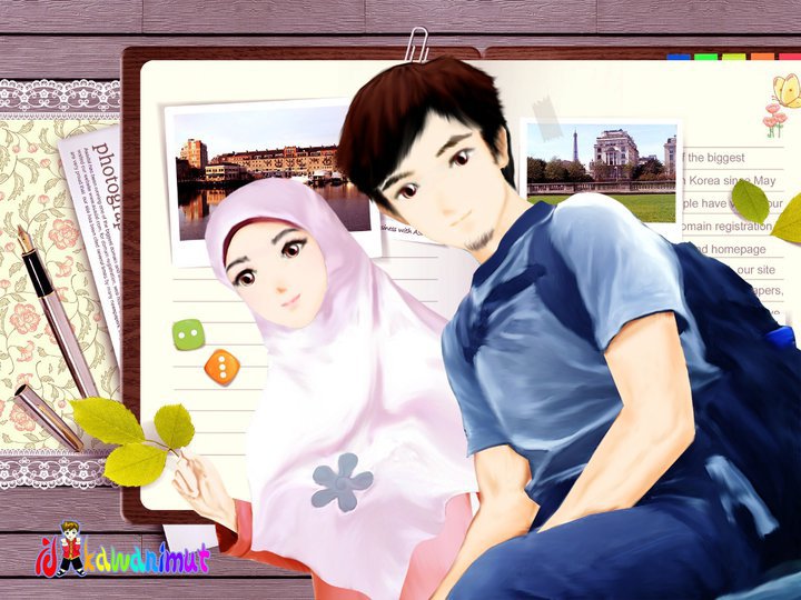 Animasi Islami Couple  Remaja Muslim