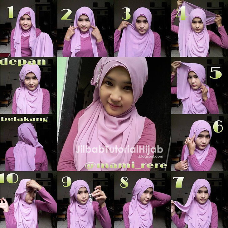 Tutorial Hijab Pashmina untuk Wajah Bulat  Jilbab Tutorial Hijab