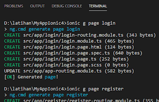 Membuat Login dan Register Ionic 4