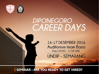 Info JobFair Diponegoro Career Days Tanggal 16 - 17 Desember 2016 Di UNDIP - Semarang