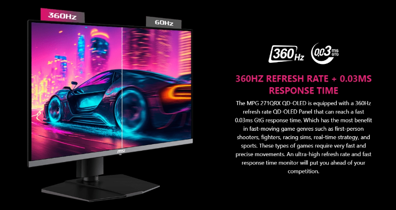 360Hz refresh rate