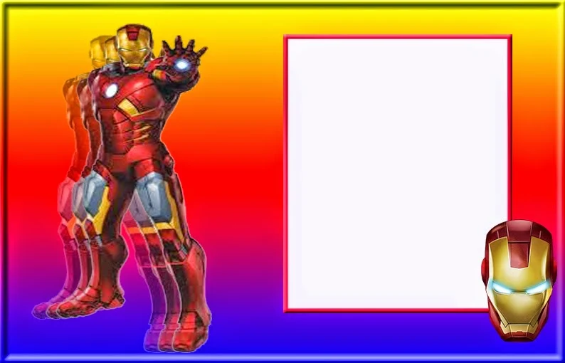 Iron Man: Free Printable Invitations, Labels or Cards.