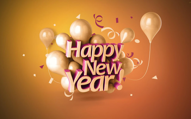 Happy New Year Balloon HD Wallpaper