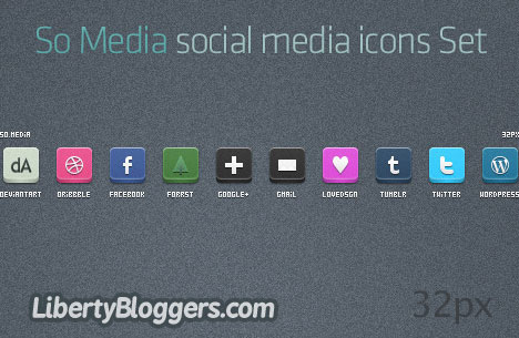 So Media Social Media Icons Set