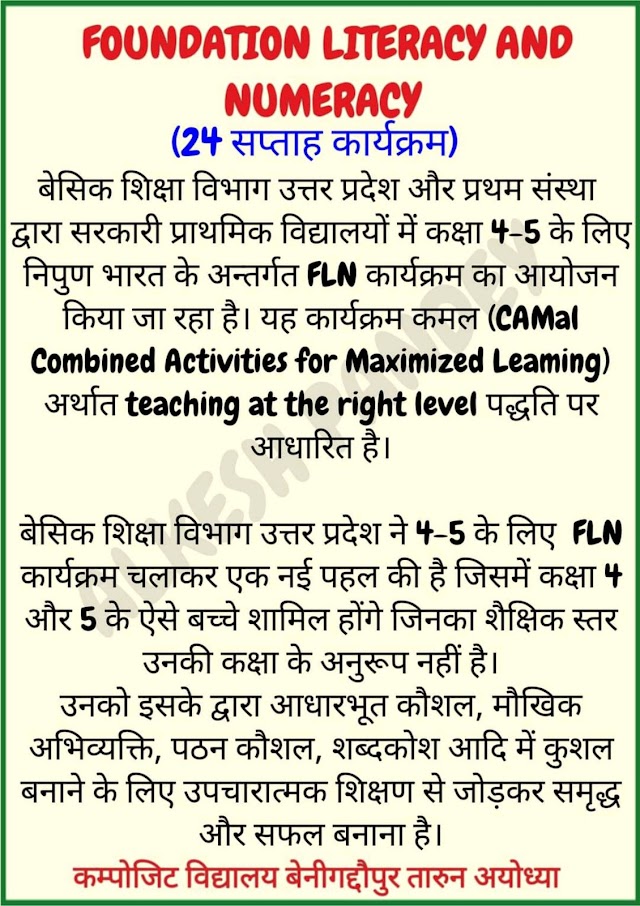 FLN कक्षा 4,5 अभिलेखीकरण